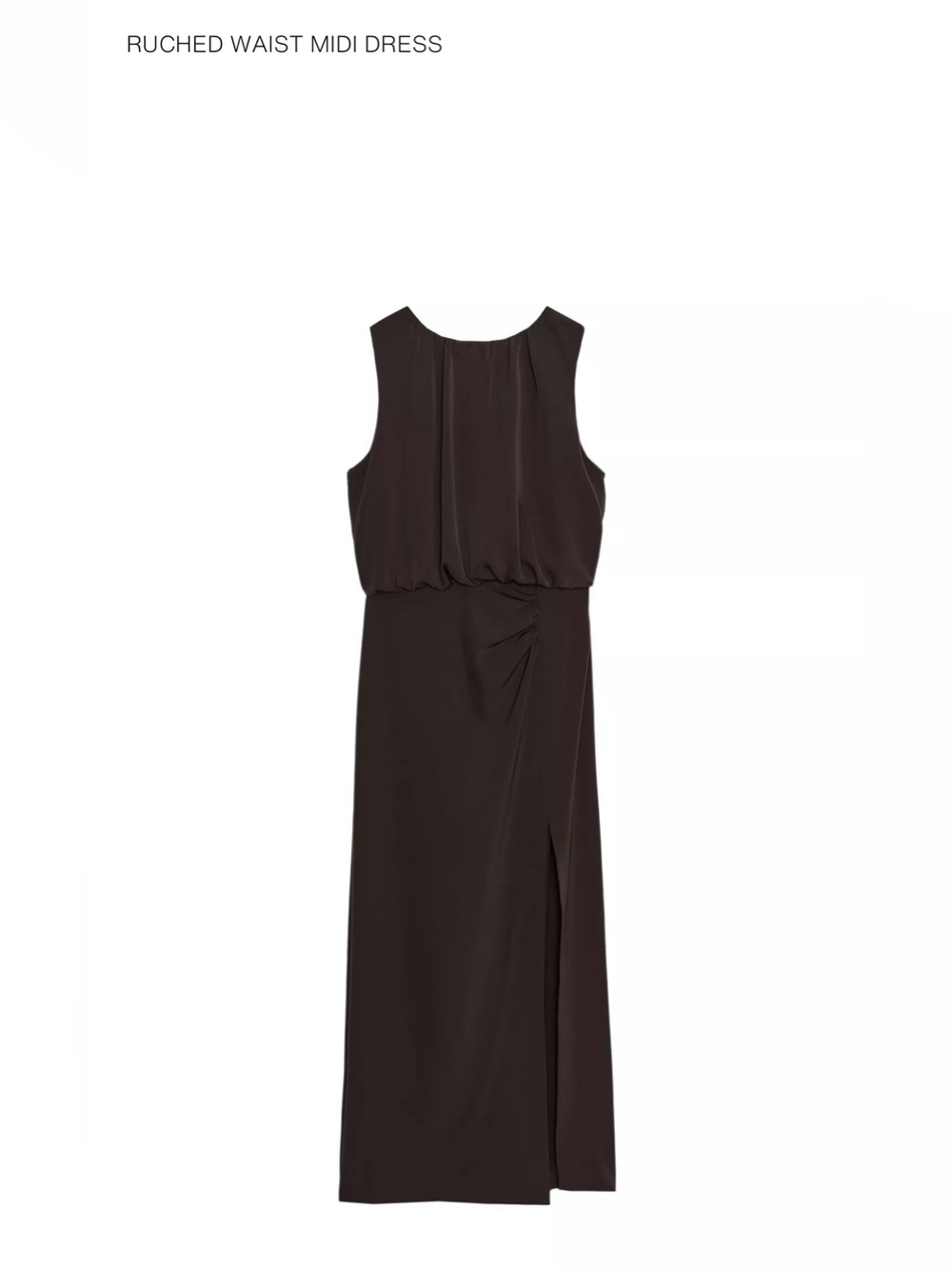 Zara Sleeveless Maxi Dress in Dark Brown